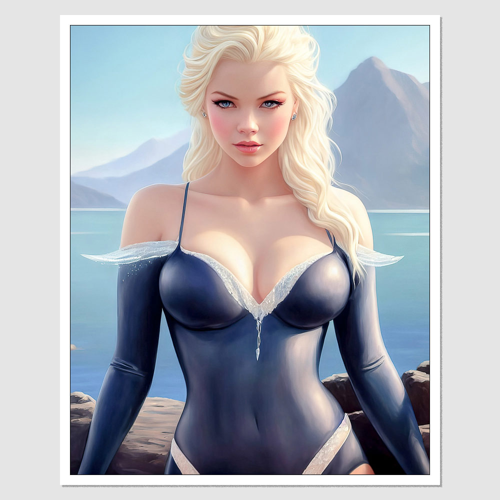 Elsa Jean Game Of Thrones - SD-02827 Elsa Jean A Painting Of A Woman In A Bikini Posing For A Picture,  Inspired By Mark Brooks, Trending On , Fantasy Art, Elsa Frozen, Fully  Clothed Painting Of Sexy, Mountain