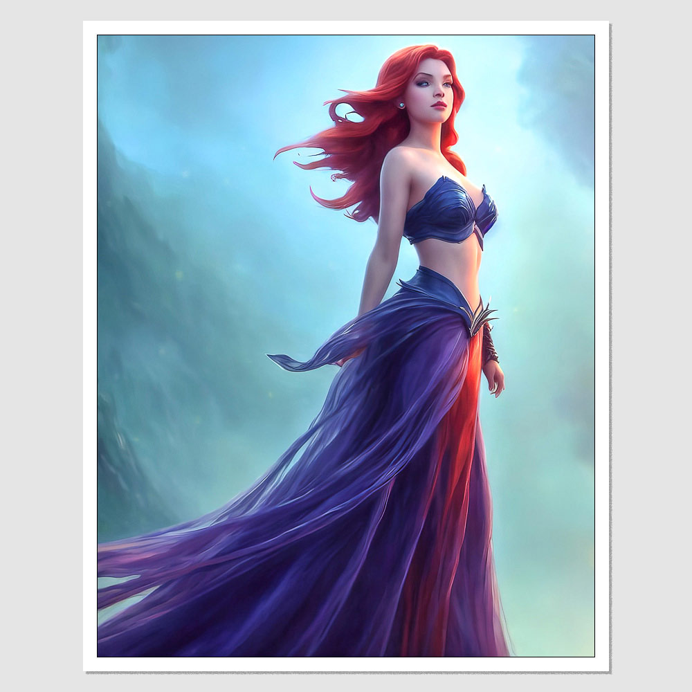 SD-14482 Princess A Painting Of A Woman In A Purple Dress, Concept